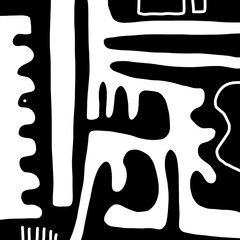 Abstract image for printing. Picture for modern interiors. The picture is painted by hand on a tablet. © neurostructure