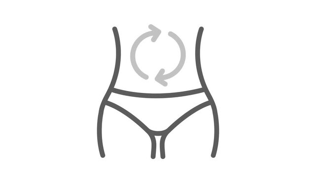 Metabolism thin line vector icons.