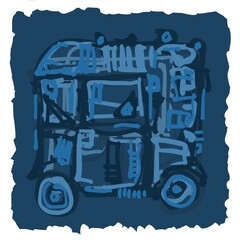 Abstract image for printing. Picture for modern interiors. The picture is painted by hand on a tablet. © neurostructure