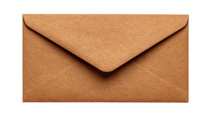 A close-up studio shot of a brown paper envelope, sealed and resting on a black background