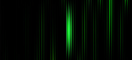 Dark green neon gradient ribbed glass. Vector ribbed glass texture background. Mesh gradient. acrylic ribbed bath surface. Reeded glass background semitransparent overlay. Bath wall window