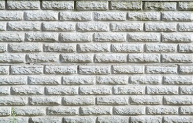 White brick wall. Natural brick background.