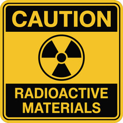 Obraz premium Caution Sign for Radioactive Materials Warning Symbol