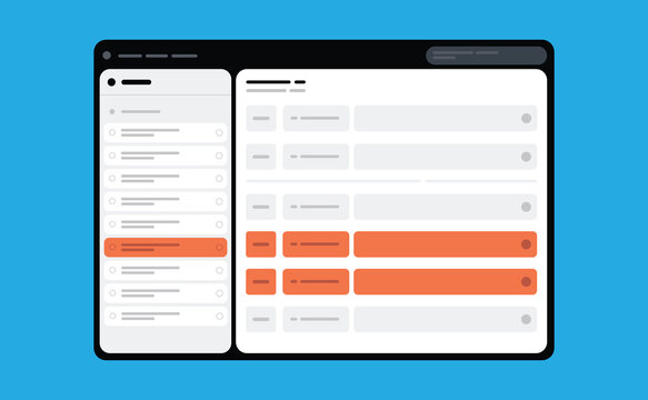 Modern Web Dashboard UI UX Interface Design Vector Illustration
