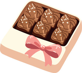 Box of Chocolates with Pink Bow