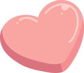 Pink Heart Candy Illustration