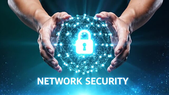 Network Security 4K Video Protecting Your Digital Assets with a Secure Data Concept