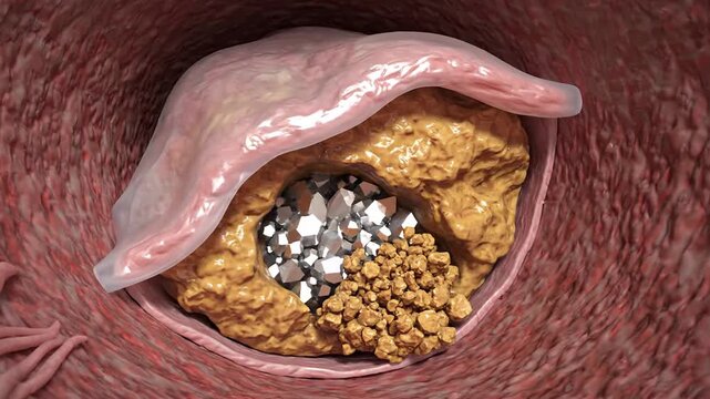 Cinematic Journey Through a Coronary Artery with Atherosclerosis