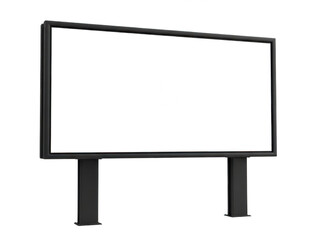 Obraz premium Blank billboard advertising sign isolated on transparent background