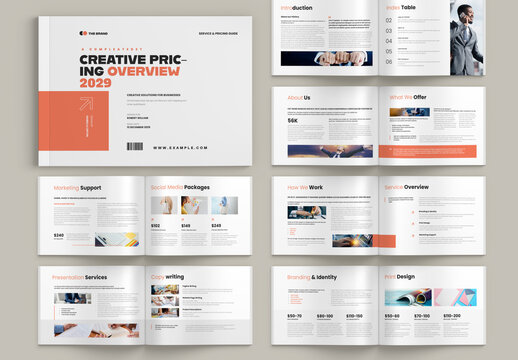 Service and Pricing Guide Landscape Template