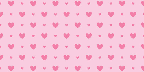 Hearts seamless pattern. Valentines day background. pink love pattern