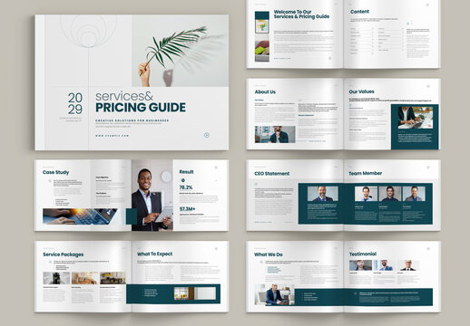Service and Pricing Guide Landscape Template