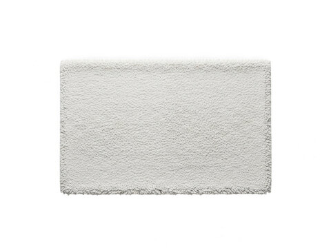 White textured bath mat isolated on transparent background