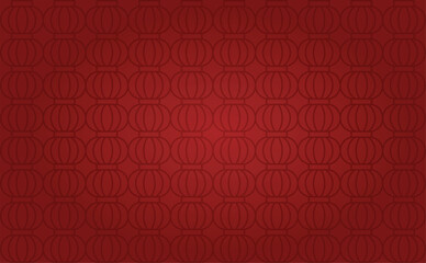 Seamless Chinese Lantern Pattern Background. Traditional Red Lunar New Year Paper Lantern Ornament Wallpaper.