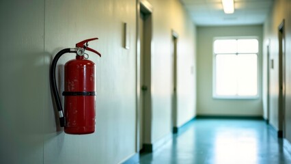 Corridor fire hydrant scene