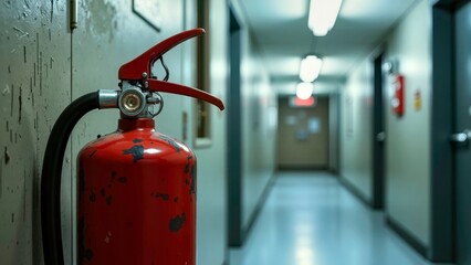 Fire hydrant corridor empty scene