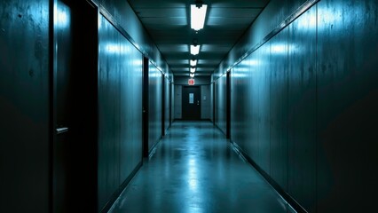 Empty scene in the technology corridor