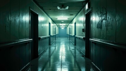 Empty scene in the technology corridor