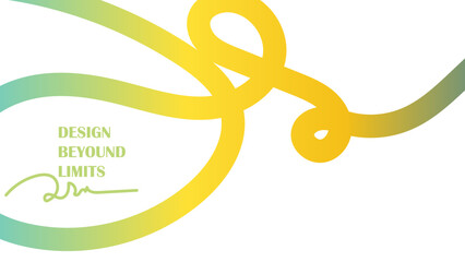 Abstract Color Gradient Shape Waves. Line Vector Color Pattern on a Black Background. An Abstract Wavy Rainbow Ribbon.. 