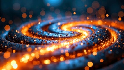 Light effect spiral abstract scene