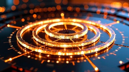 Light effect gear ring scene