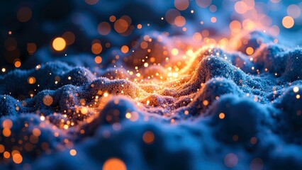 Light effect blues cloud scene