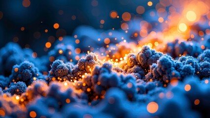 Light effect blues cloud scene