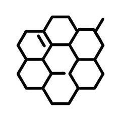 Obraz premium Honeycomb structure in minimalist design with black outlines 