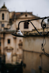 Church Of Santa Maria Dell Itria In Ragusa, Sicily: Historic Baroque Stone Facade And Bell Tower Rising Above Traditional Southern Italian Old Town