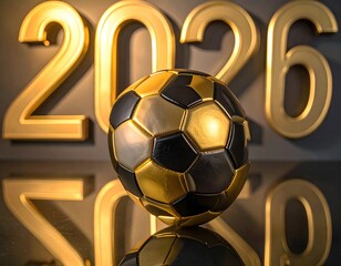 Elegant Gold Soccer Ball Concept 2026