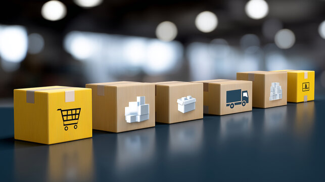 Logistic management concept display, complex process planning organizing controlling resources stock photo, customer needs, efficient flow storage goods services, supply chain, def