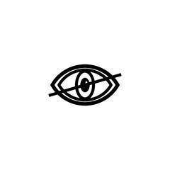 hidden eye icon on transparency background
