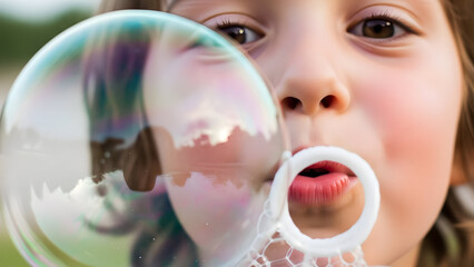 Closeup shot of happy kid.