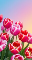 Obraz premium Vibrant Tulips in Full Bloom