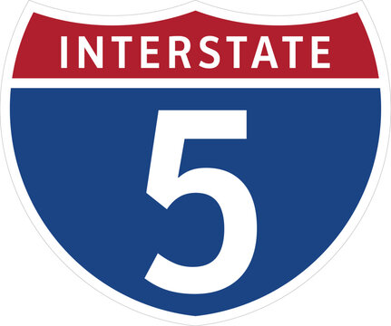 I-5, Interstate 5 Highway System Design Sign