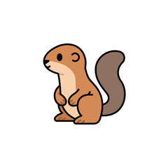 Cartoon Xerus Vector Illustration