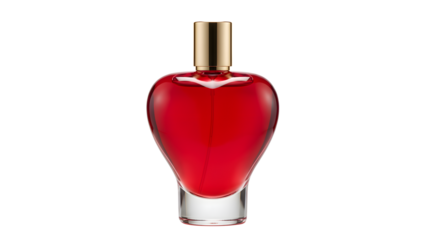 Heart shaped perfume bottle symbolizing romance, luxury, love, valentine, beauty, fragrance, fashion, elegant product photography design