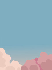 Soft Clouds in Blue Sky Background