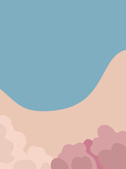 Abstract Landscape with Clouds and Sky