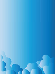 Blue Sky Gradient with Clouds Background
