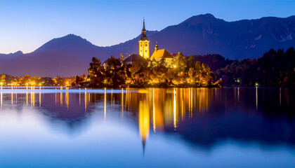 Fototapeta premium Insel im See 