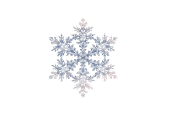 Intricate snowflake design isolated on transparent background