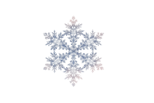 Intricate snowflake design isolated on transparent background - Powered by Adobe
