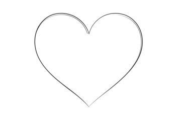 Simple heart icon isolated on transparent background