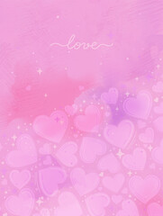 Artistic Pink Love Card with Mixed Media Cover