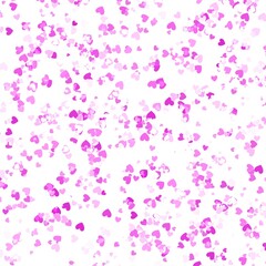 Pink and Purple Hearts Confetti Scattered Background