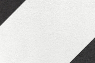 White paper texture background with black diagonal edges and copy space for banner presentation template