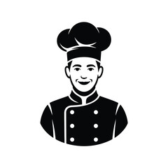 a smiling chef in a uniform and hat