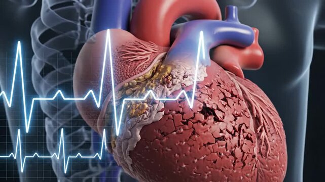 3D Medical Animation of a Human Heart with Arrhythmia Visualization