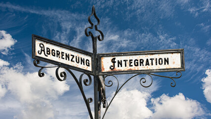Signposts the direct way to integration versus demarcation